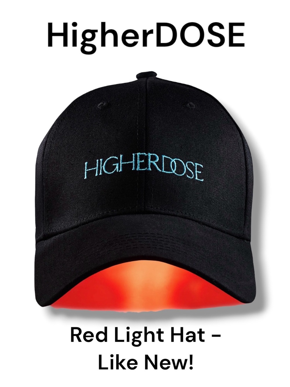 HigherDOSE Red Light Hat - like new!